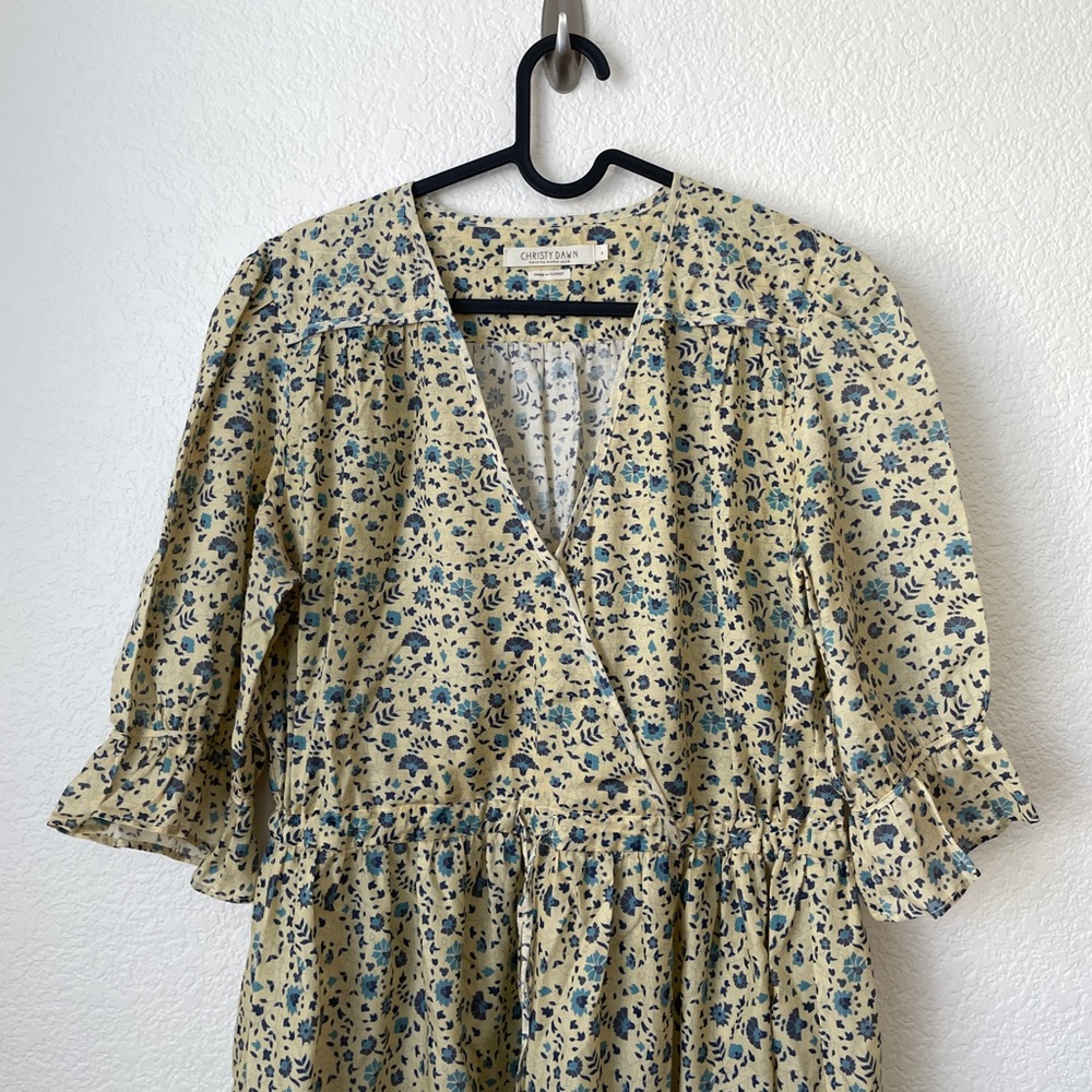 Christy Dawn maxi midi dress yellow floral print